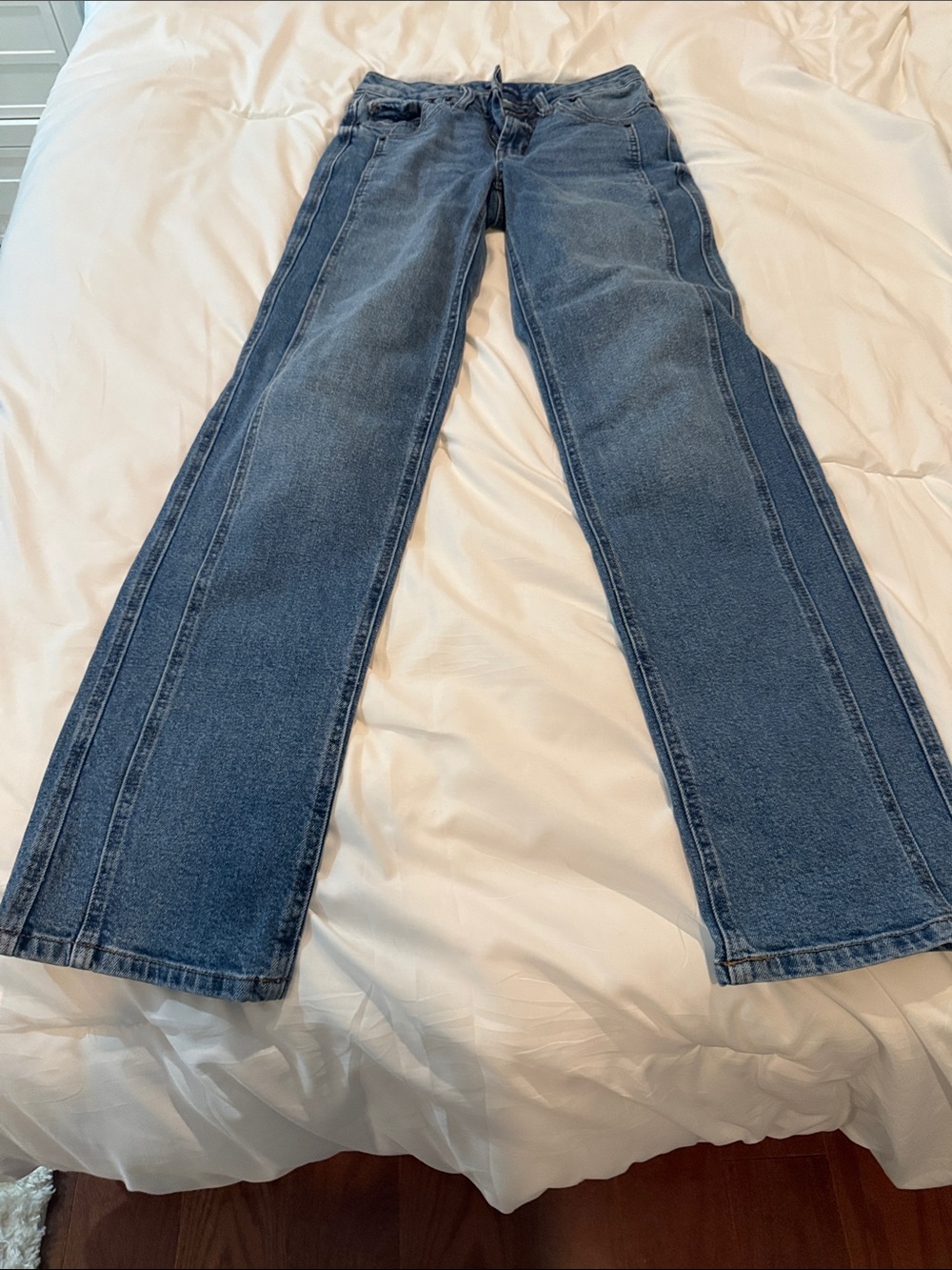 Men's Straight-Leg Blue Denim Jeans